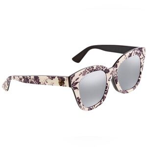 Gucci Floral Square Sunglasses – Black, White, & Purple  | Authentic